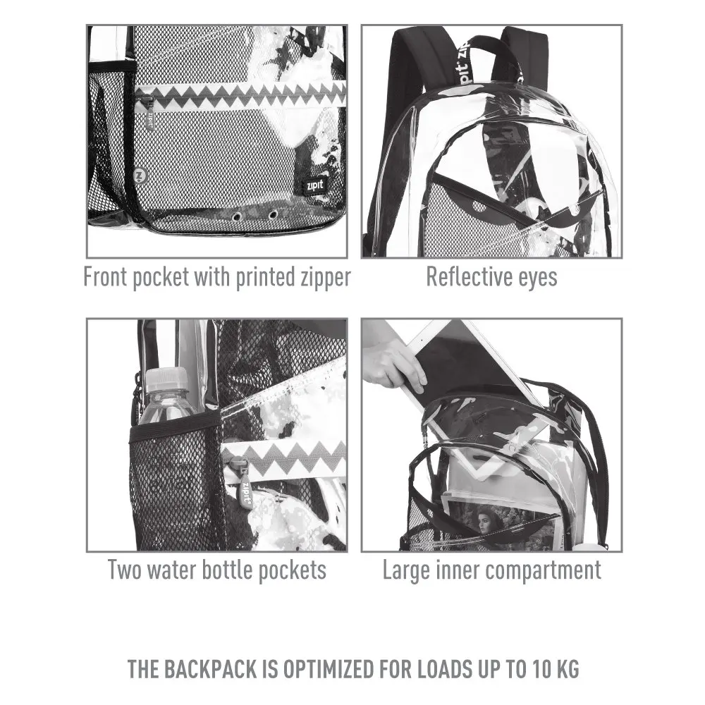 Backpack for Boys, Elementary School & Preschool Bag for Kids, Sturdy & Lightweight (Clear)