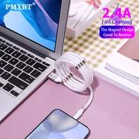magnetic magic rope cable storage retractable type c micro usb cable fast charging magnet charger for iphone 12 xiaomi 11 huawei