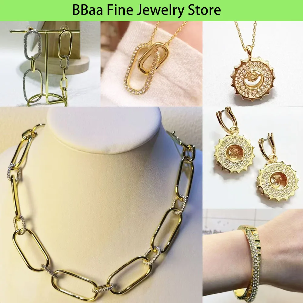 2024 Chain Original Series Women's Jewelry Set High Quality Crystal Necklace Earrings Bracelet Best Gift