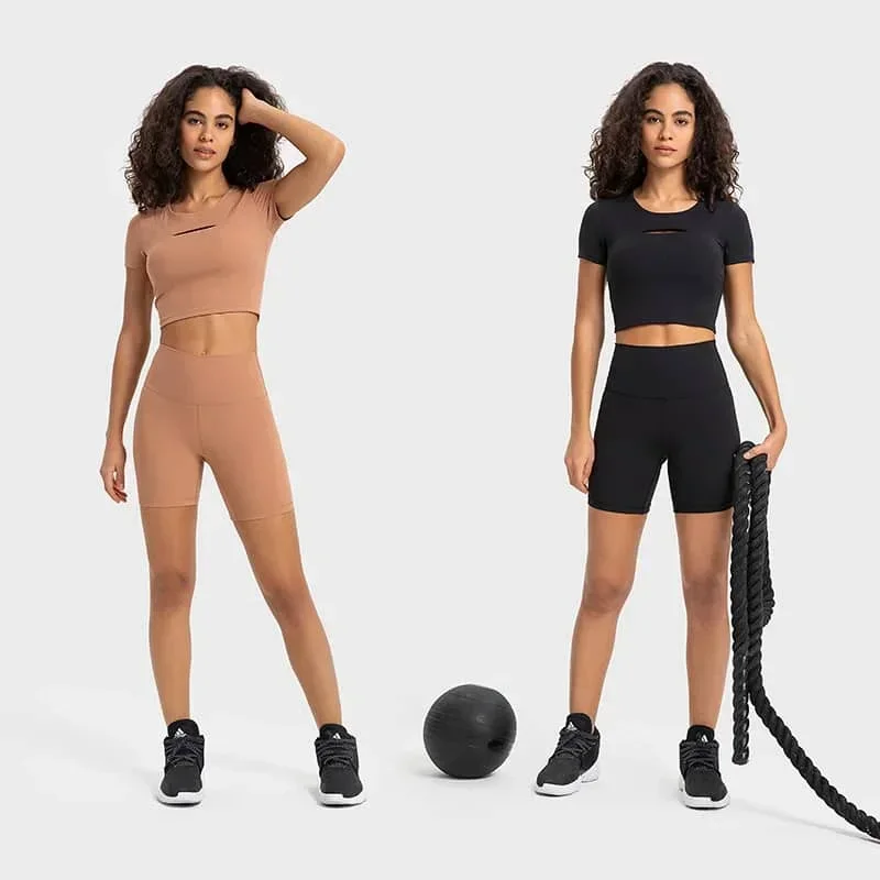 

Женские топы Lulu с коротким рукавом, спортивные топы для фитнеса и йоги, укороченные топы из рубчатой ткани, футболки с нагрудными подушечками