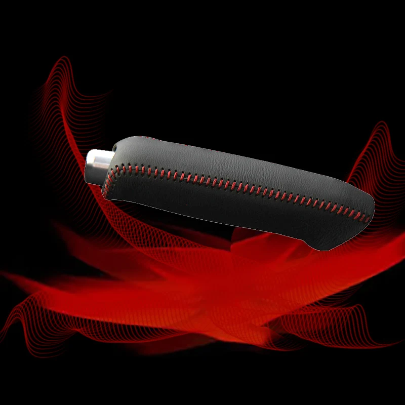 

Car Hand Brake Covers Top Layer Leather Case for Hyundai Verna Handbrake Grips Genuine Cover Auto Handbrake