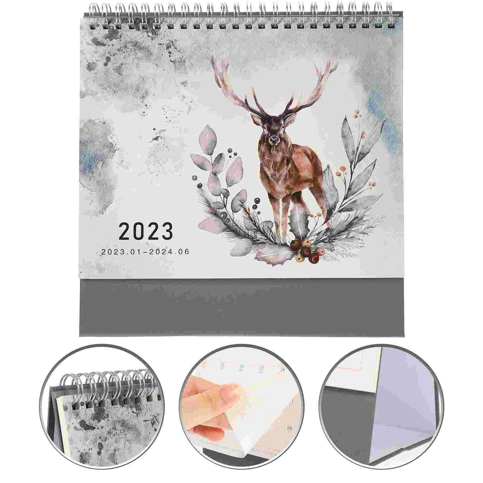 

Calendar Desk Standing Monthly Calendars Planner Tabletop Schedule Year Table Desktop Pad Agendamini Daily Weekly Note Free