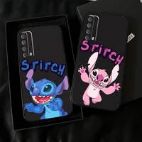 disney cartoon stitch phone case for huawei honor 7a 7x 8 8x 8c 9 v9 9a 9x 9 lite 9x lite funda silicone cover liquid silicon