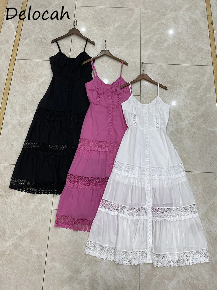 Delocah/высококачественное летнее женское модное дизайнерское белое платье