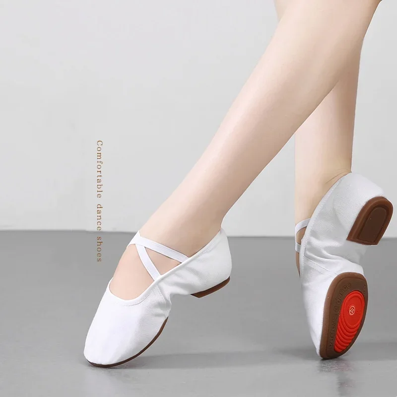 Женские танцевальные туфли на низком каблуке балетные джазовые обувь для сальсы