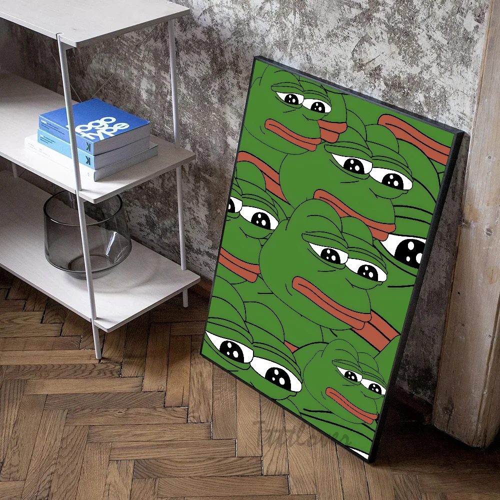 Мультяшный Забавный постер P-Pepe лягушка бумажный принт для дома гостиной спальни