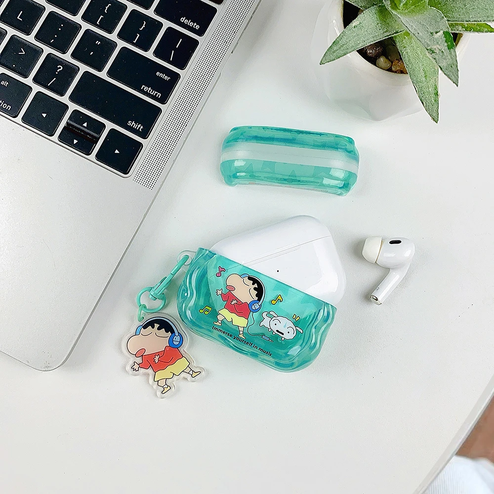 Милый мультяшный аниме-чехол для наушников C-CrayonShin-chan для Airpods 4 2 3 1 Pro 3 2, защитный чехол для беспроводной Bluetooth-гарнитуры (art.: 3920dc2bfb6ae) - 3920dc2bfb6ae