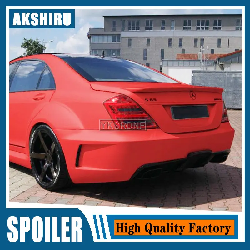 

YKSRDNF для Mercedes benz S class w221 2006-2013 ABS спойлер из материала, задние крылья багажника, задние губы S320 S400 S420 S450 S600