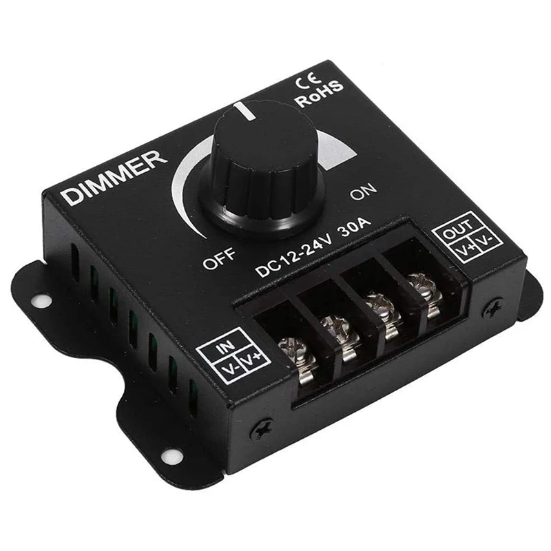 

30A LED Dimmer DC 12V 24V 360W Adjustable Brightness Lamp Bulb Strip Driver