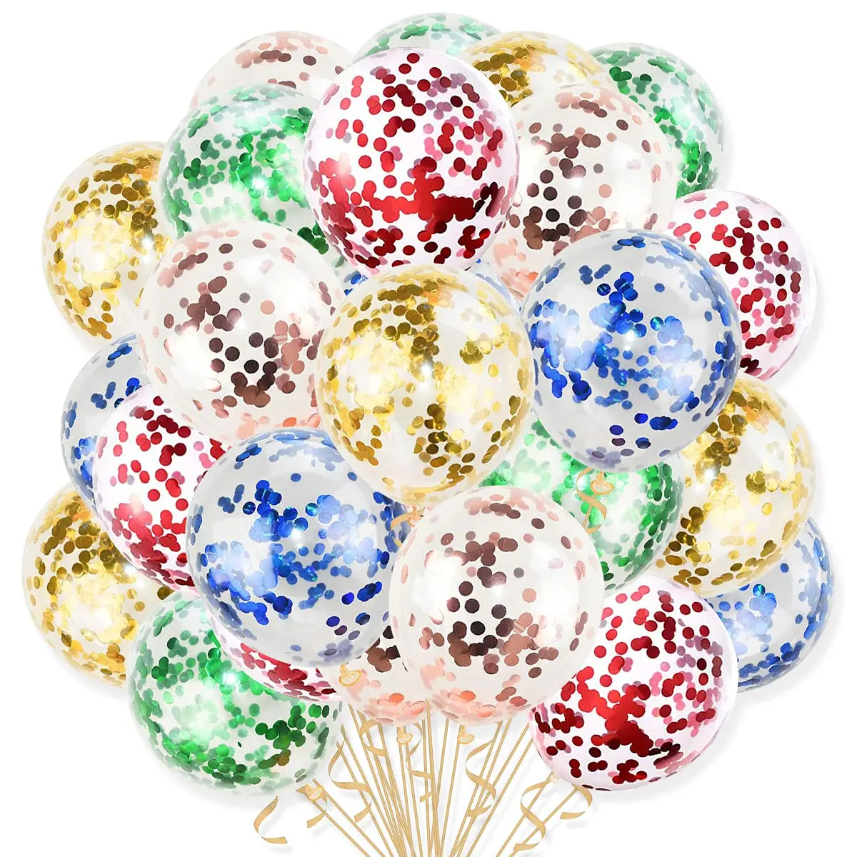 

24 шт./упак. воздушный шар конфетти для украшения свадьбы, дня рождения, прозрачный латексный баллон с конфетти из металлической фольги