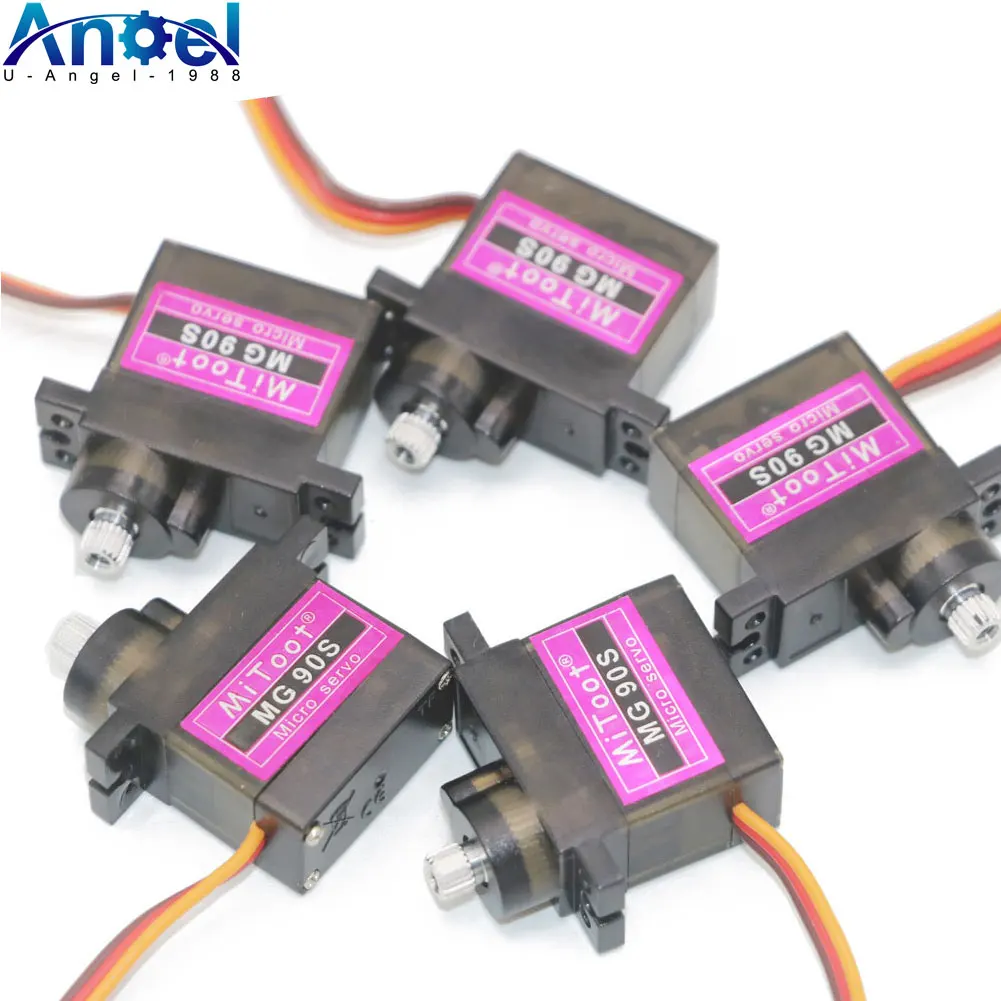 10 шт./лот Mitoot MG90S металлическая шестерня, цифровой 9g сервопривод SG90 для радиоуправляемого вертолета, самолета, лодки, автомобиля MG90 9G