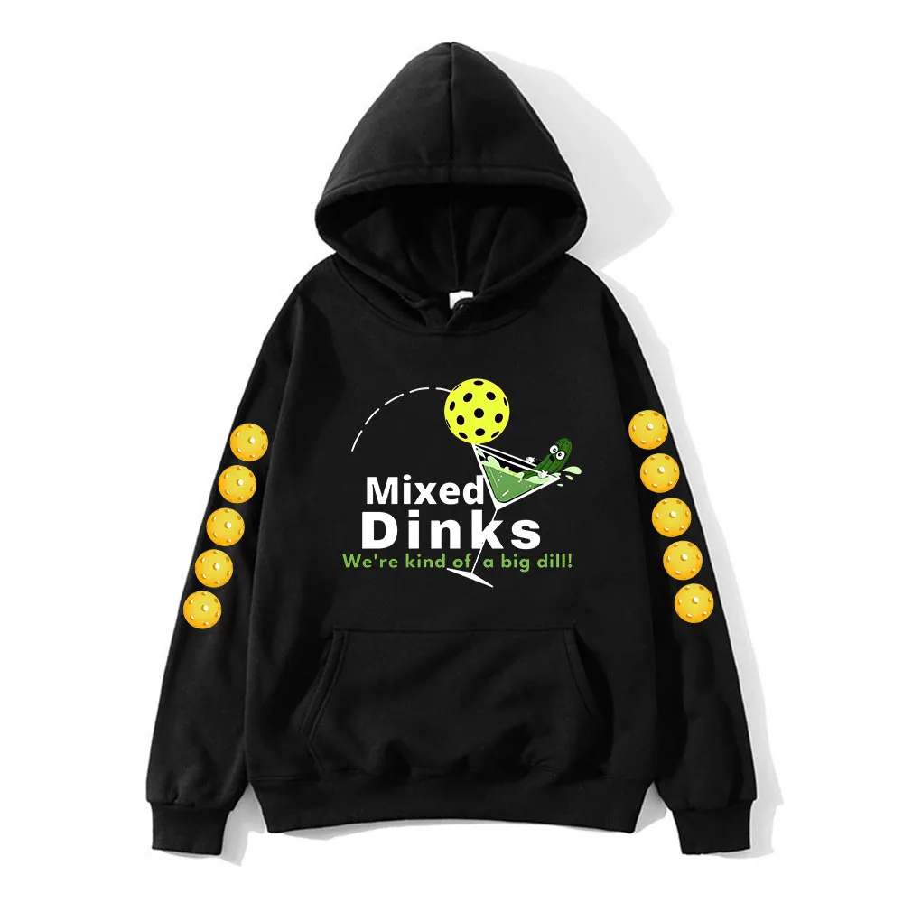 

Смешанная Толстовка Dinks Pickleball, забавные спортивные толстовки, милые топы Y2k, одежда унисекс, мужская повседневная женская уличная одежда с длинным рукавом
