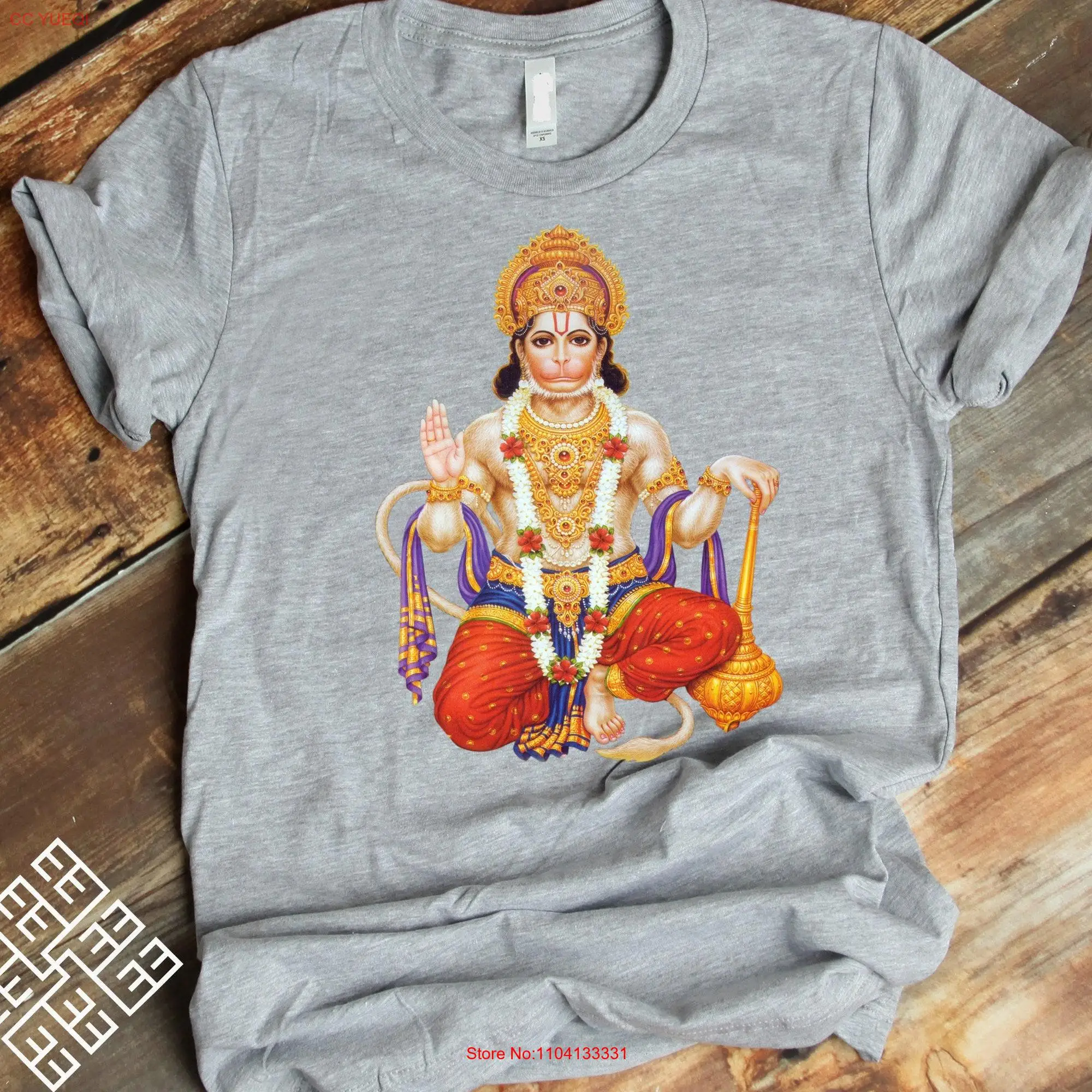 Футболка Hanuman с длинным или коротким рукавом индуистская обезьяна Бог