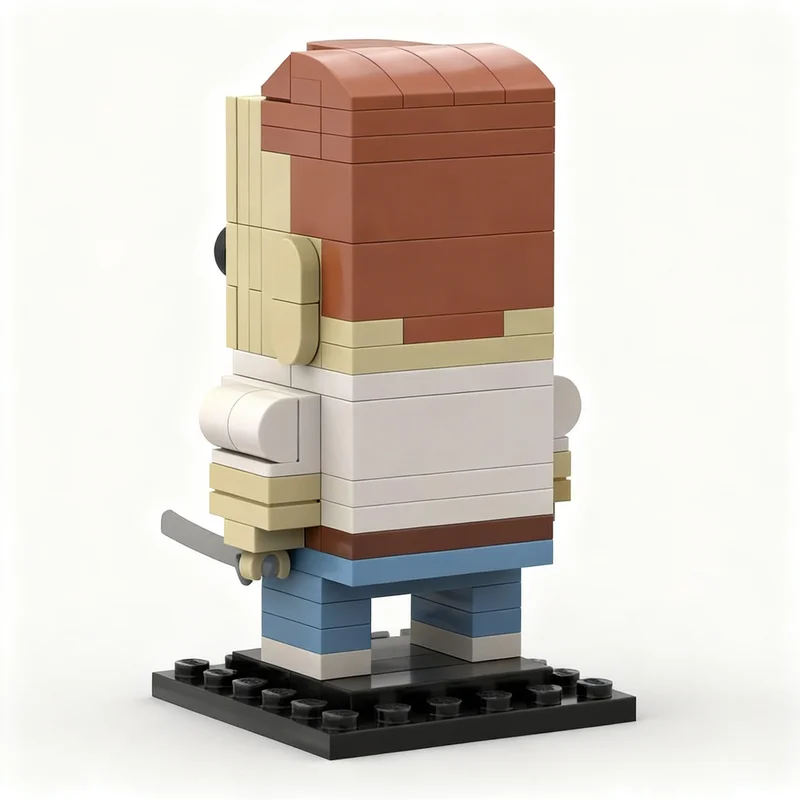Фото Набор из 111 деталей MOC: Модель Brickheadz Бутч Куллидж из «Пульп Фикшн», конструктор, архитектурная модель, рождественский подарок, идея для подарка на день рождения для детей №3