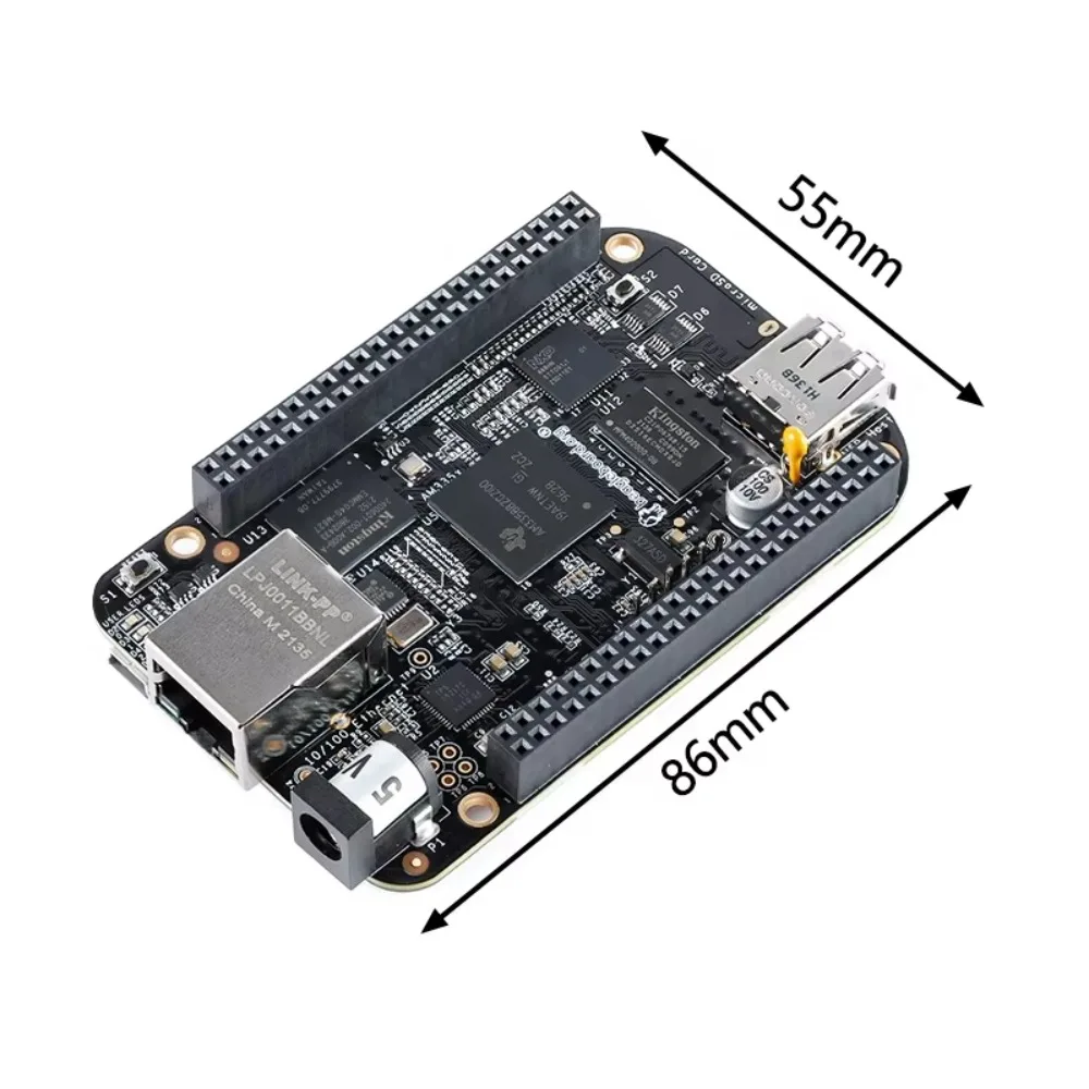 Фото Новая оригинальная плата разработки BeagleBone Black 4G, 512 МБ DDR3, 4 ГБ EMMC Flash, BB-Black Rev.C, Linux, в наличии №4