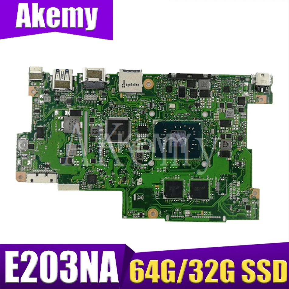 

For ASUS E203N E203NA E203M E203MA Laotop Mainboard Motherboard N3350U 64G/32G SSD