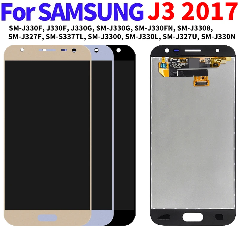 

Оригинальный ЖК-дисплей 5,0 ''для Samsung Galaxy J3 2017 J330 J330FN SM-J330FN J330DS, сенсорный экран с цифровым преобразователем в сборе
