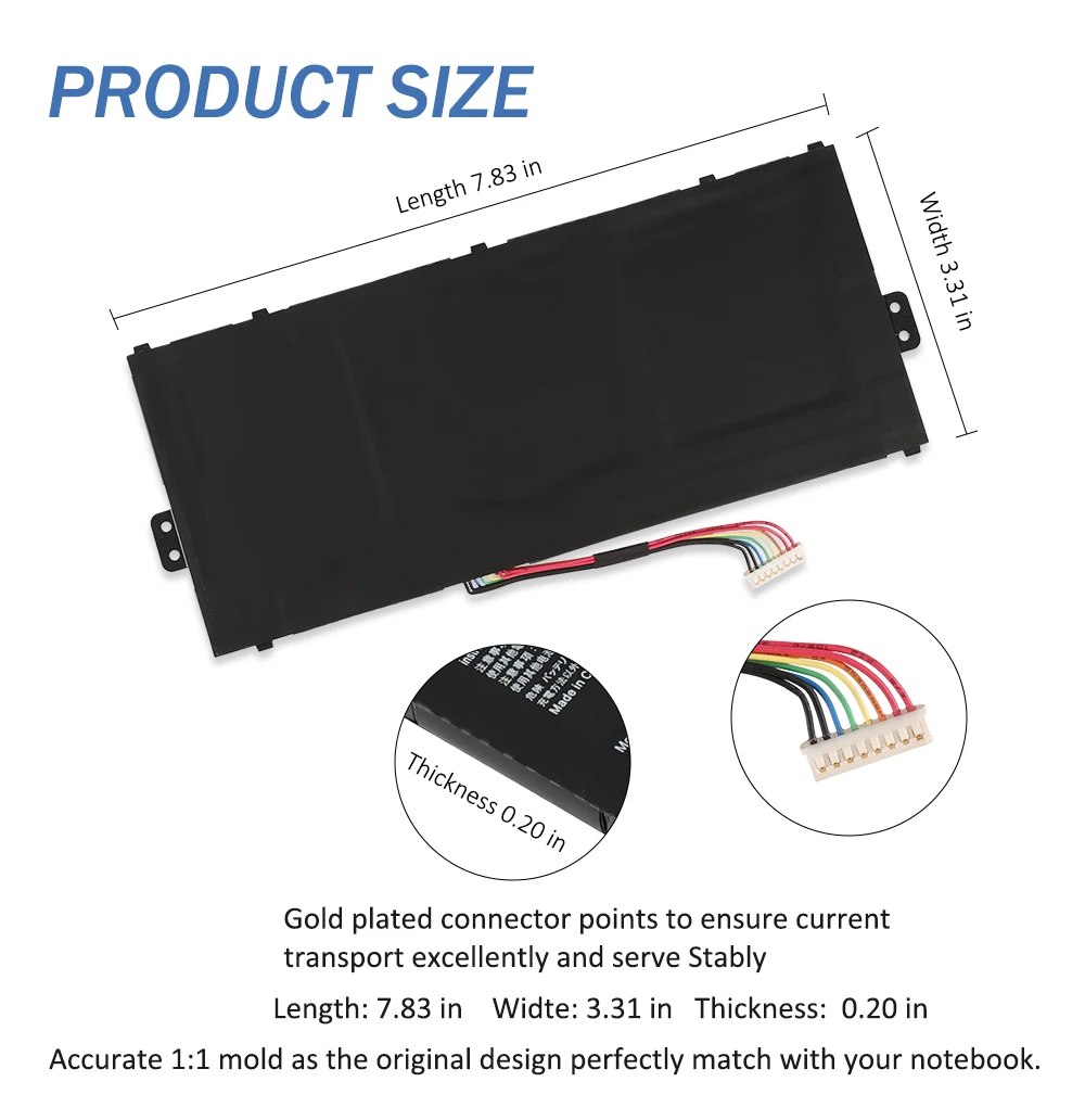 Аккумулятор ETESBAY AP19A8K 40 22 Втч совместимый с Acer Chromebook Spin 11 CP311-1H CP311-2H CP311-1HN R752TN-C07T