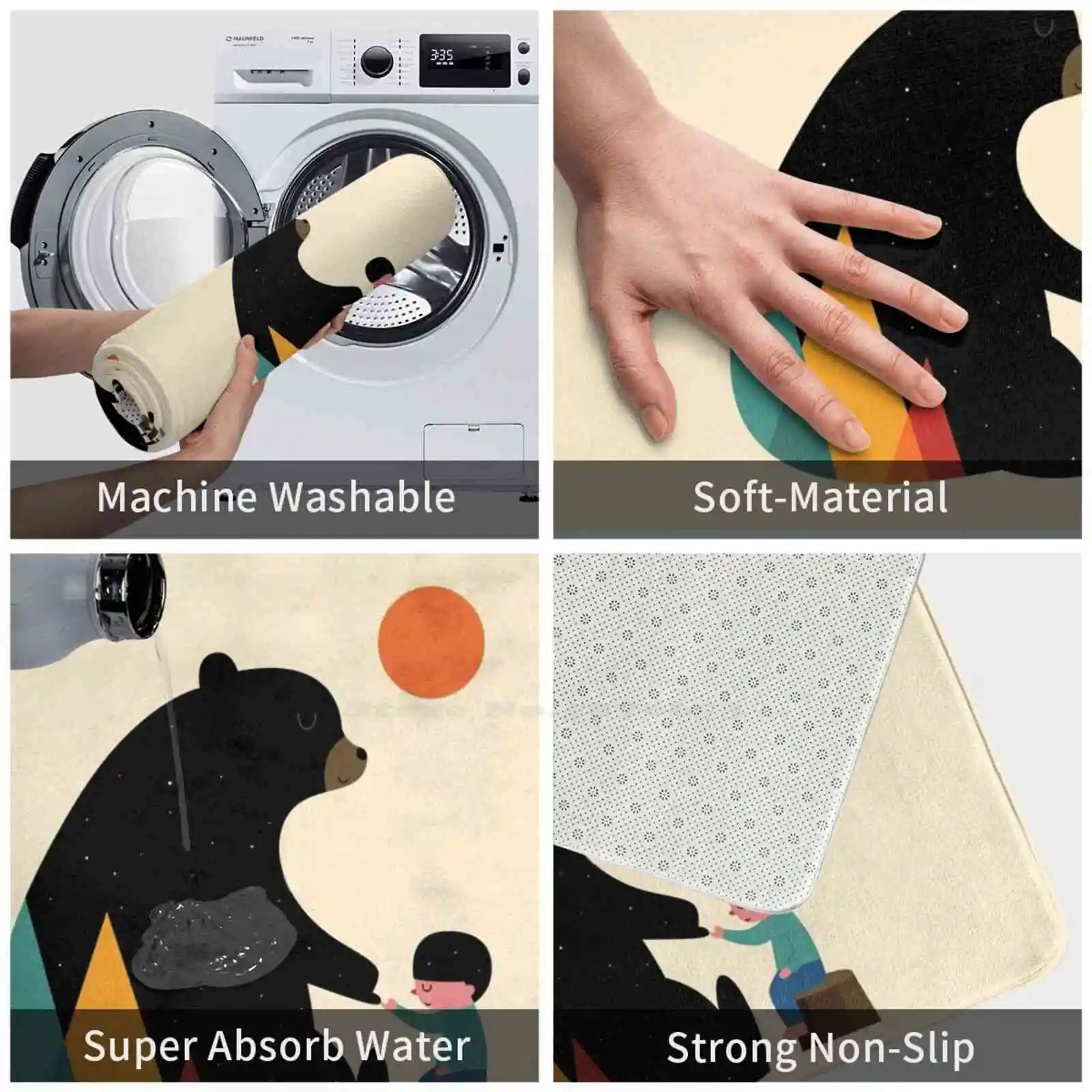 Мягкий коврик с надписью обещание для дома и автомобиля вселенное время детский