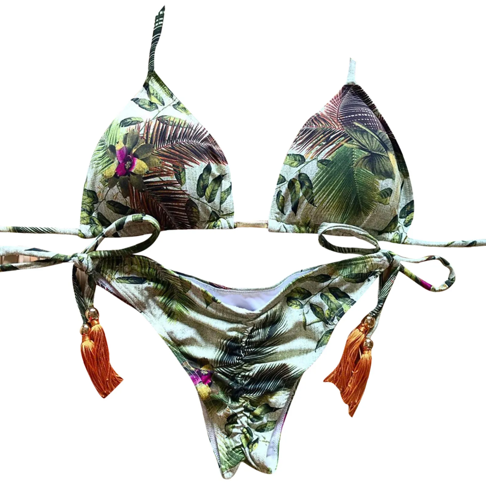 Push-Up Beachwear Bandage Women Bikini Swimsuit Bandeau Swimwear Set Brazilian Swimwears Tankinis Set