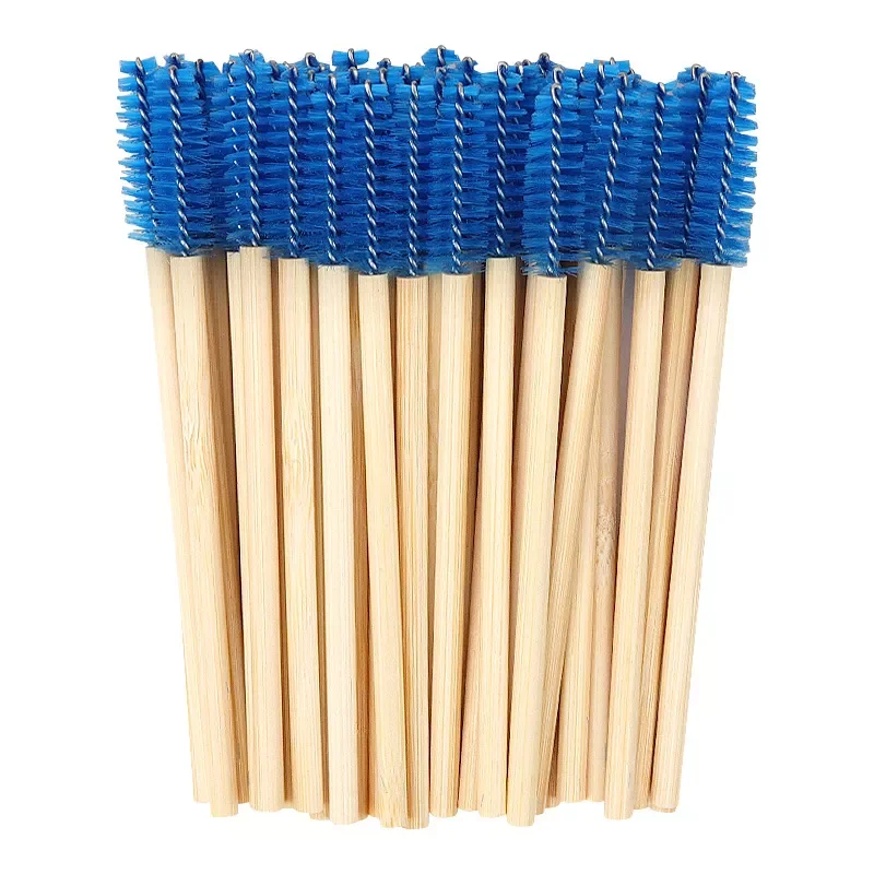 

NEW2023 100Pcs Bamboo Handle Eyelash Brushes Disposable Eyebrow Brush Eyelash Extension Mascara Wands Applicator Women Makeup To