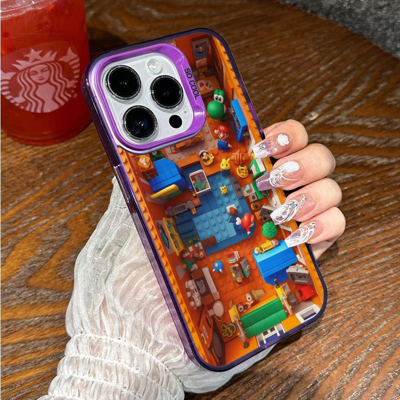 Роскошный чехол для телефона Building Block House M-Marios Xiaomi Redmi Note 9S 10 11 12 13 Pro Plus 4G 5G матовая