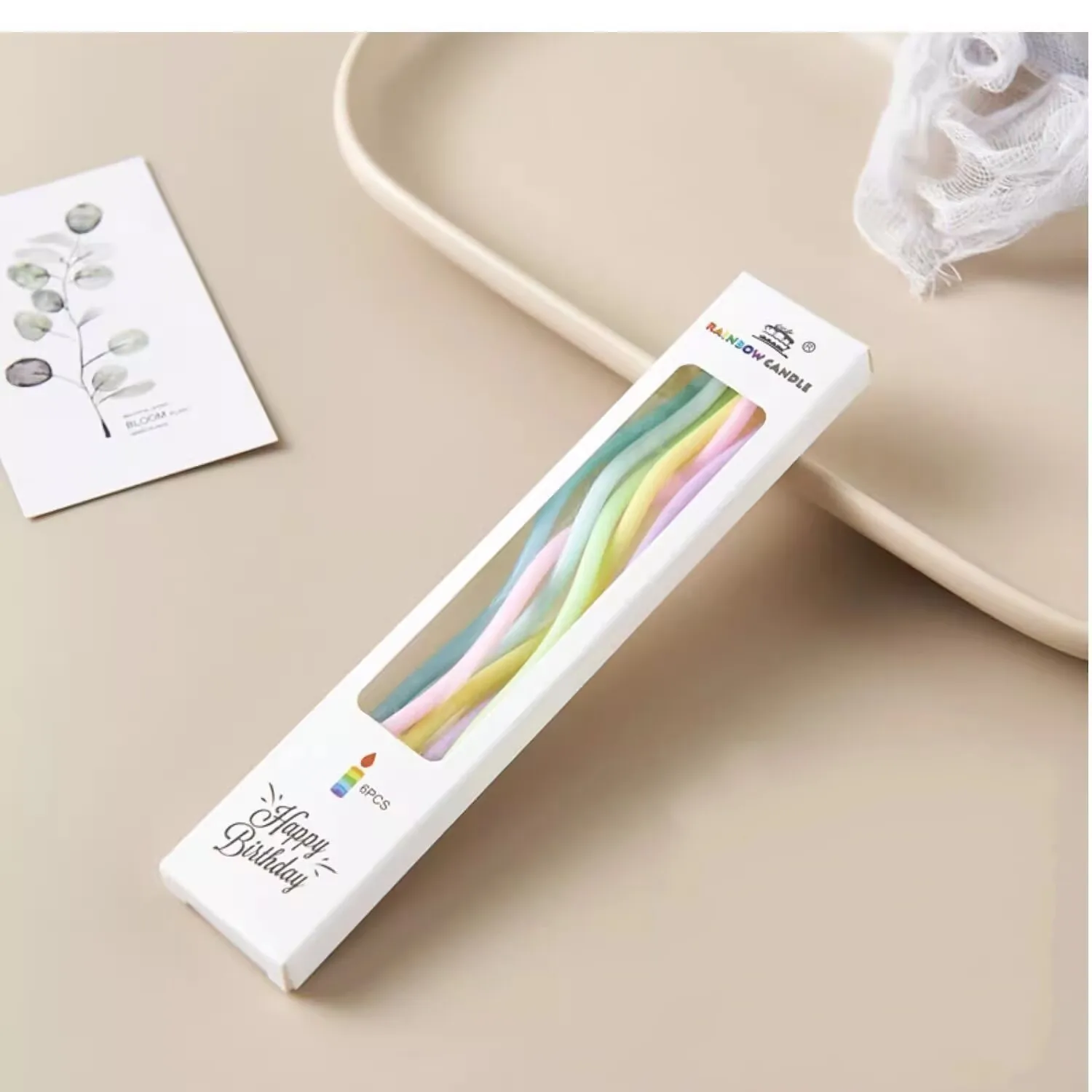 

Набор изогнутых свечей для торта