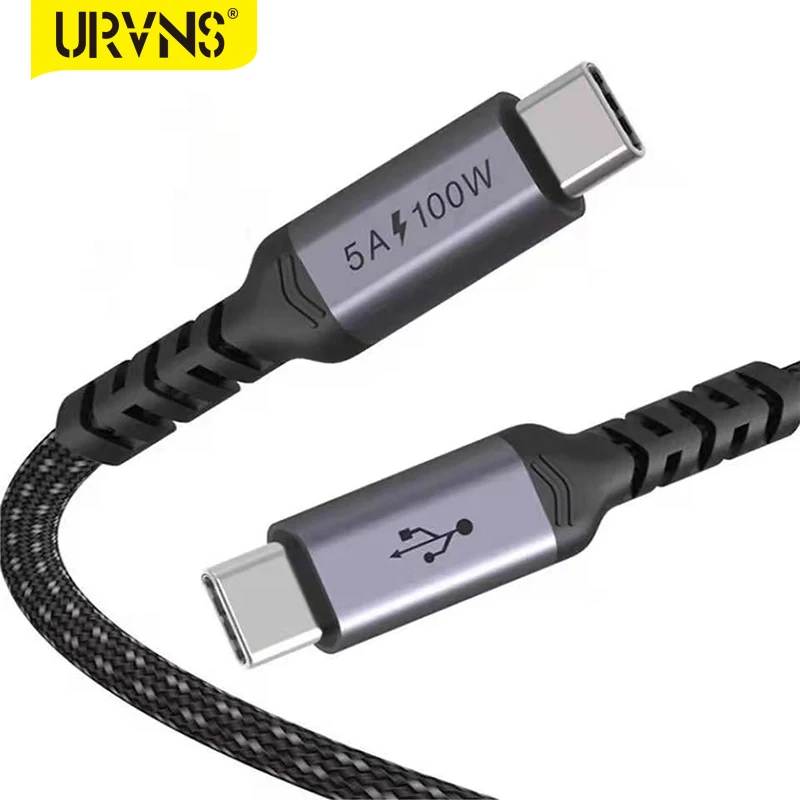 USB-кабель URVNS с разъемом USB Type-C на USB Type-C, 5 А, 100 Вт