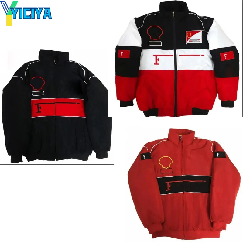 

YICIYA racing Dropship Embroidery Riding unisex American Jackets F1 Motorcycle Locomotive Coat Loose Casual Cotton Women Clothes