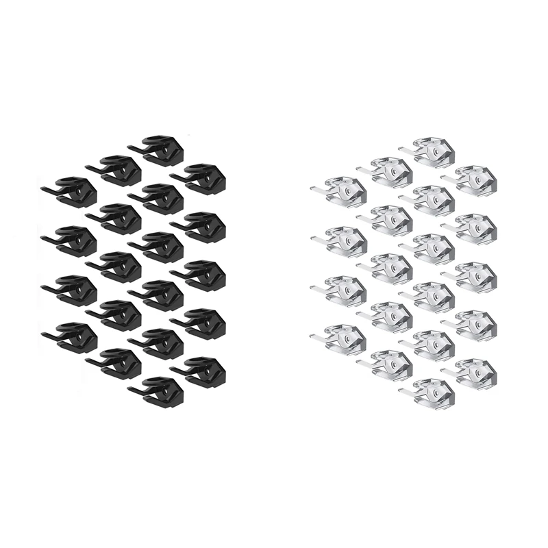 

20 шт. клейкие крючки для шляп, настенная стойка для шляп, дисплей для бейсбола, черный цвет