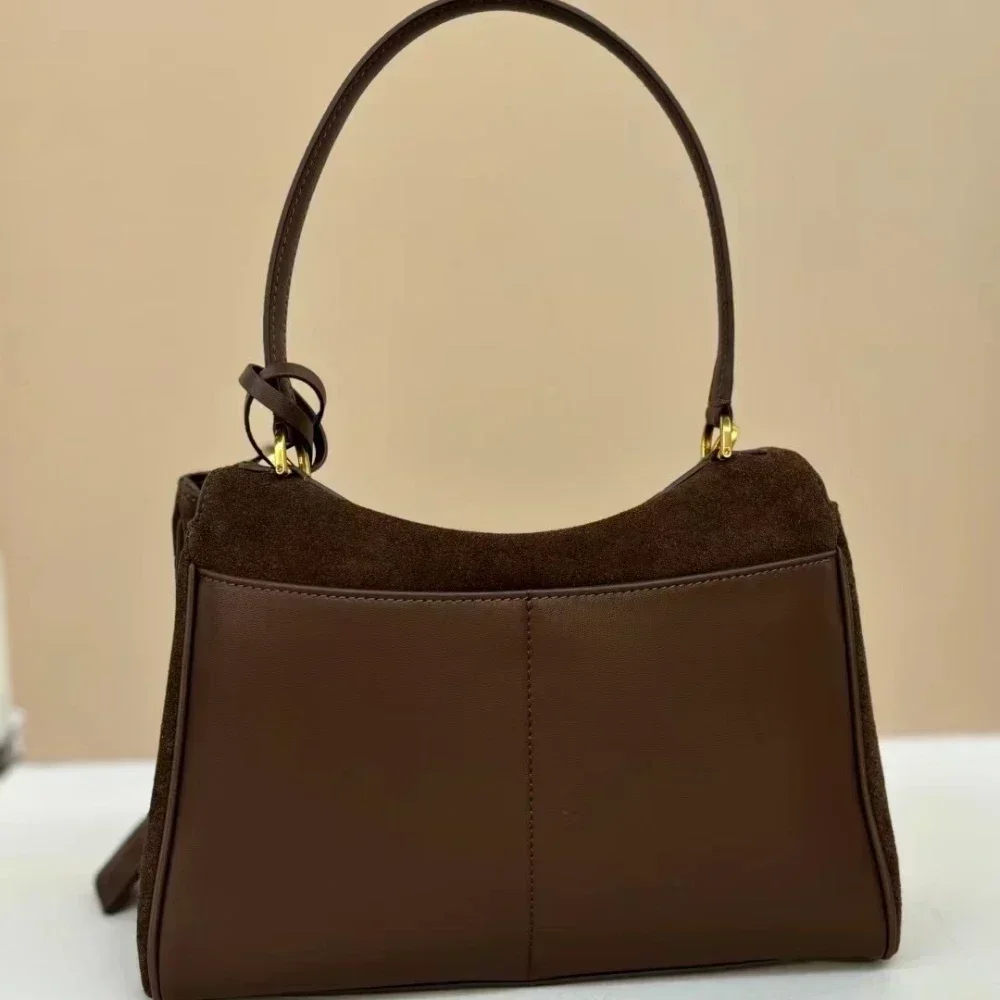 Замшевая женская сумка Motingsome с золотой пряжкой