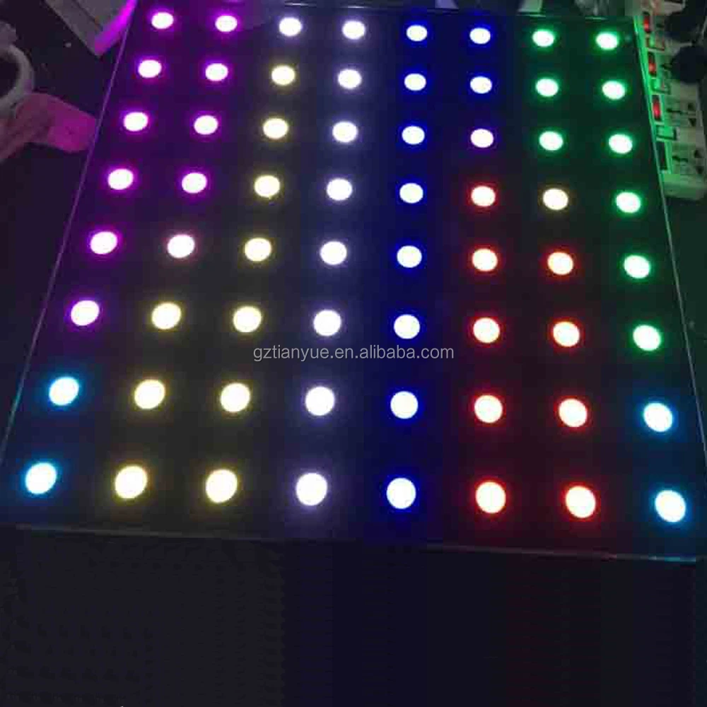 

whole 8*8 Pixel With Interactive dance floor led dance floor DJ Disco Nightclub DMX 3D time Tunnel RGB LED Light Dance Floor