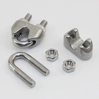 304 stainless steel clip steel wire rope clip m2 m3 m4 m5 tie screw clamp