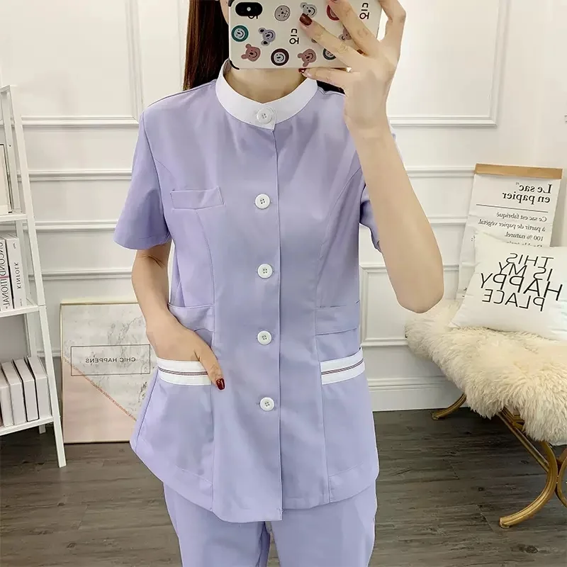 Женские скрабы 2024 униформа больницы набор для медсестры лабораторная