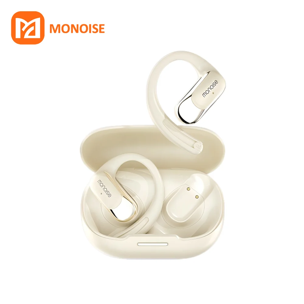Фото Беспроводные Bluetooth-наушники Monoise P-G2 AI Smart с открытым ухом, записью встреч, преобразованием речи в текст и переводчиком на 115 языков №1