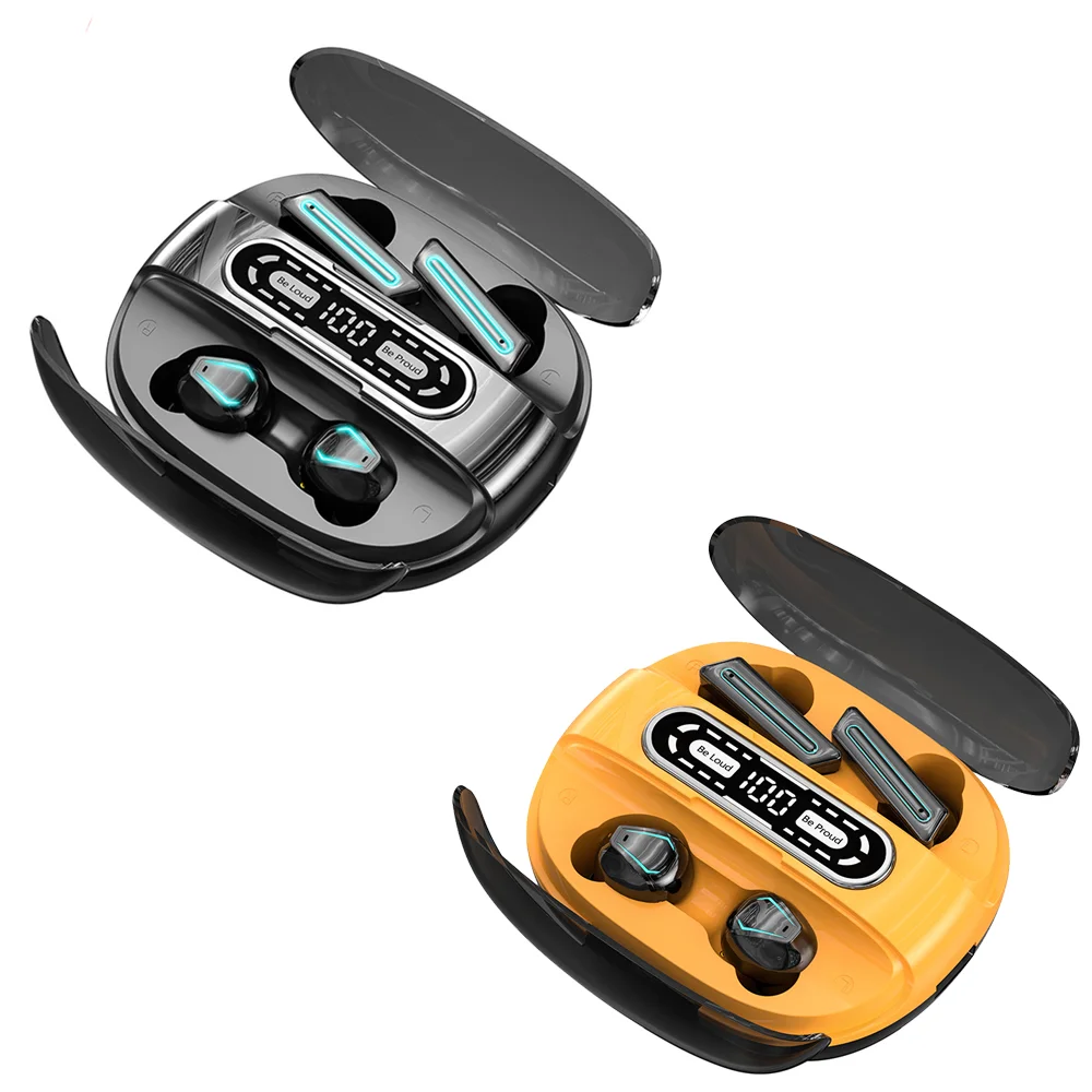 

Bluetooth 5.0 Headphones 2 In 1 Wireless Earphones Sports Waterproof 2 Pair Earbuds Headsets with 2000mAh Charging Box For Phone