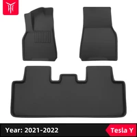yz for tesla modely 2021 foot mats for tesla car modely 2022 3d foot pad waterproof easy to clean floor mat interior accessories