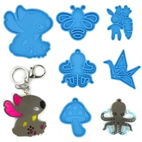 cute animal earrings silicone mold for resin diy jewelry keychain pendant crystal drop glue mold jewelry molds for resin casting