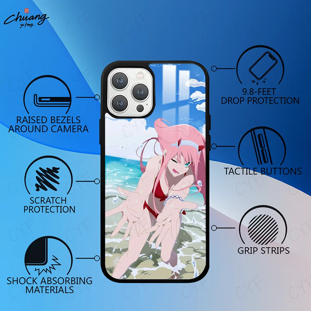 Чехол для телефона с рисунком Z-Zero Two Darling In 11 12 13 14 15 16 Pro Max mini Plus чехол матовым