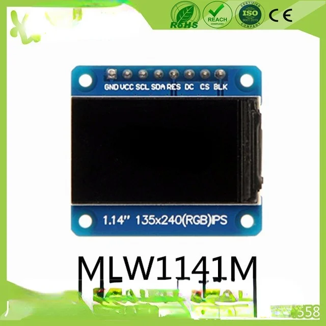 

Цветной экран 1,14 дюйма 135x240 TFT MLW1141M