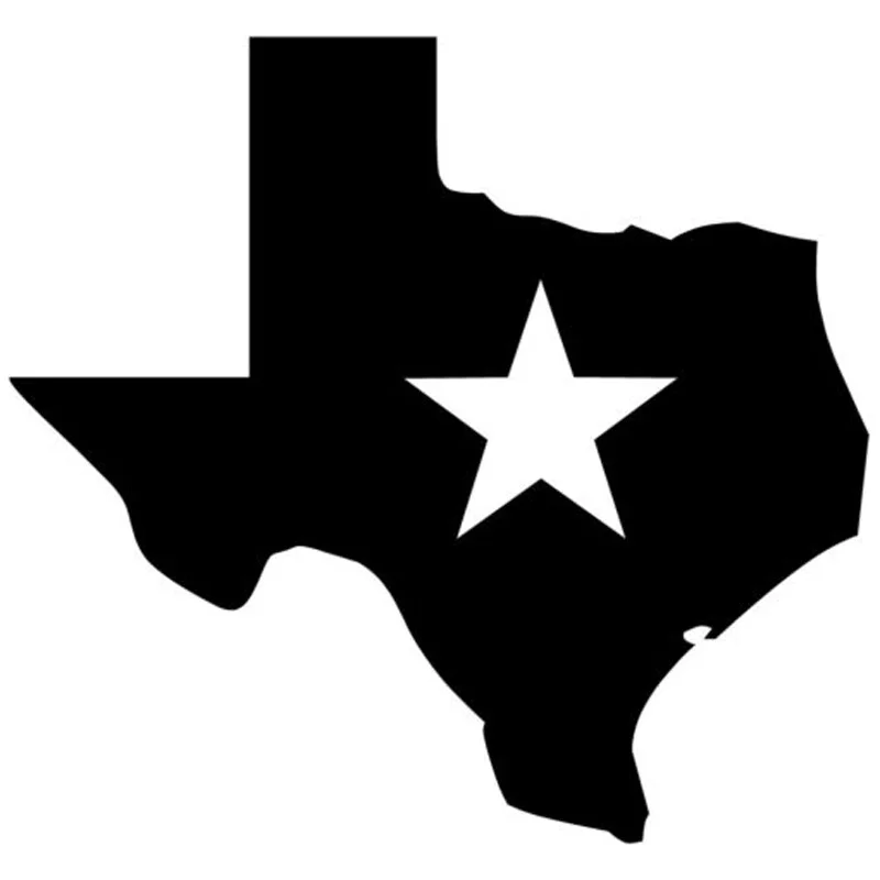 

Texas Lone Star Decal High Quality Car Decoration Personality PVC Waterproof Car Window Decal Black/White, 13cm * 14cm