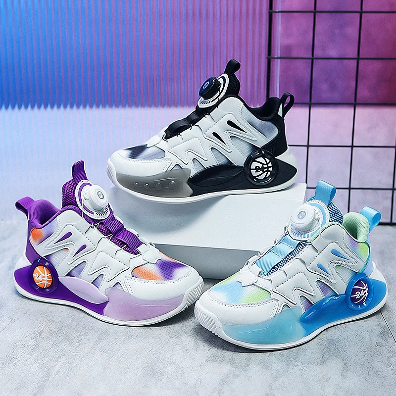 All Seasons Kids Sneakers Children's Fashion Sports Shoes Boys Basketball Shoes Leisure Breathable Outdoor Child Running Shoes