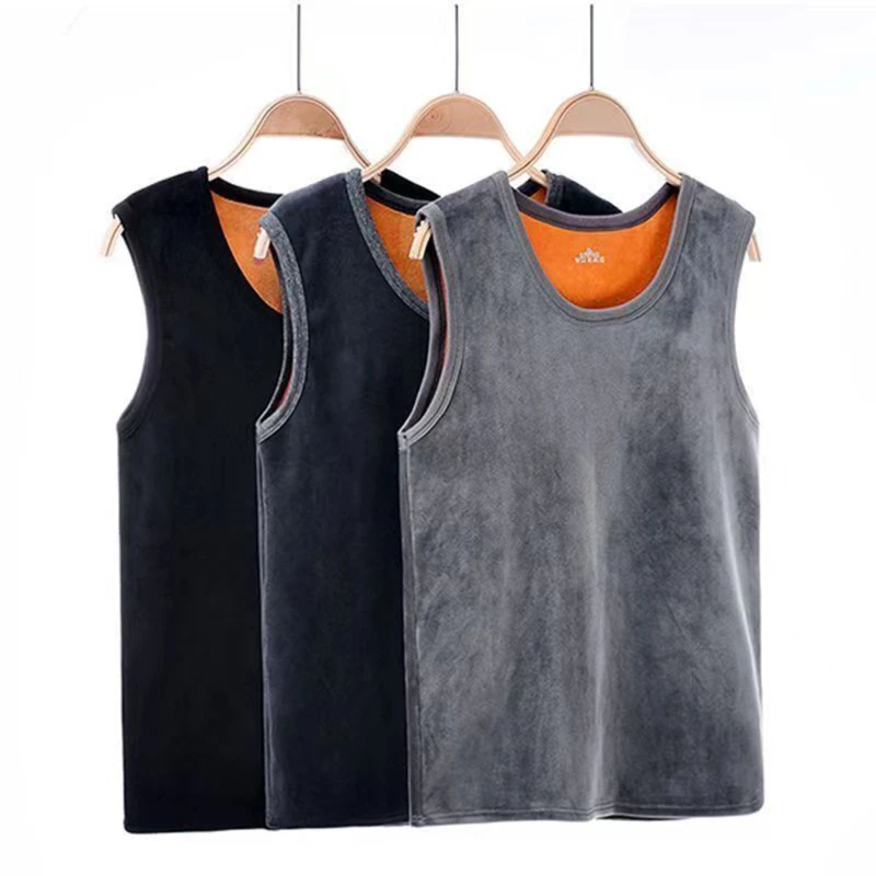 

Warm Vest For Man Keep Warm Underwear Men Vest Men's Winter Thermo Shaping Large Size Male Vest Comfortable With Velvet