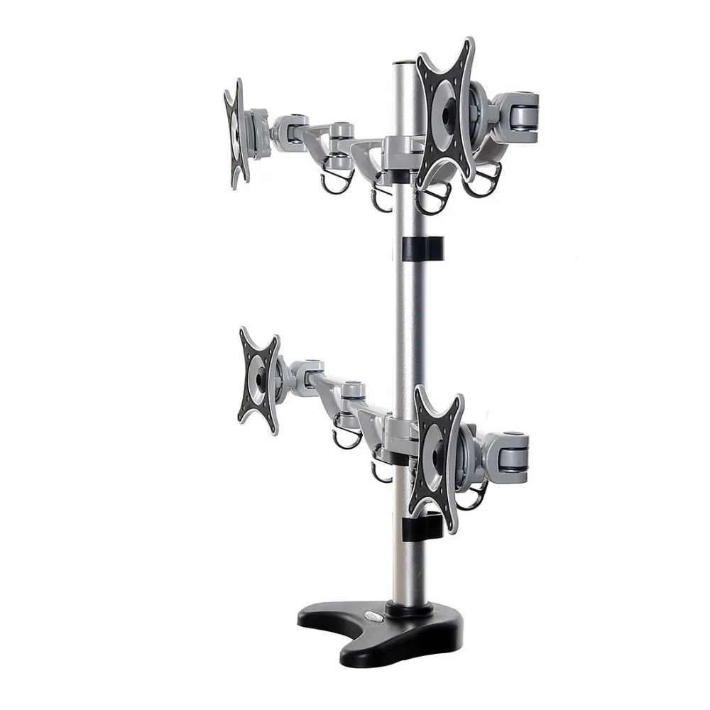 Настольная подставка для четырех компьютерных экранов держатель монитора