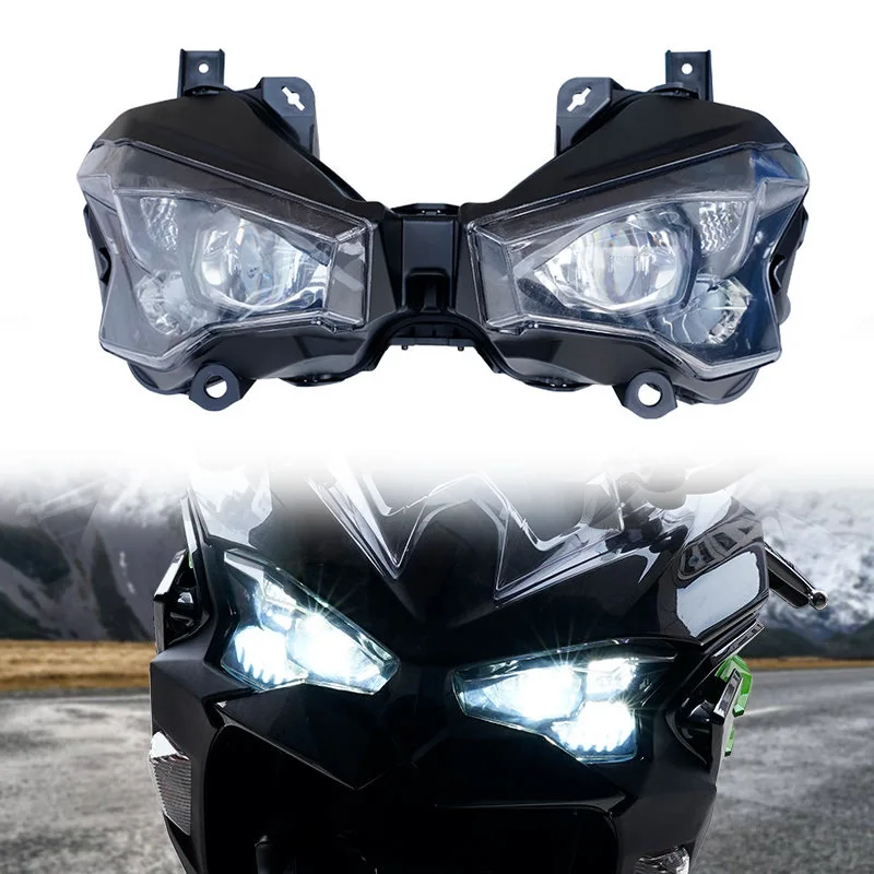

Светодиодная фара для мотоцикла с дальним/ближним светом и лампой DRL для Kawasaki Ninja500 2024 2025, светодиодная фара в сборе