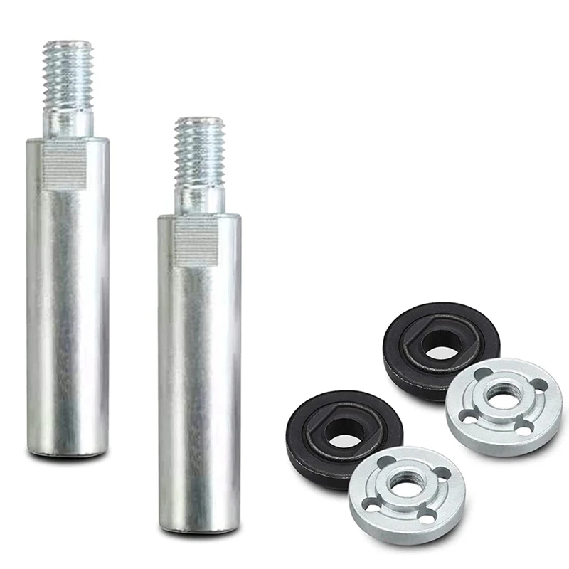 

Angle Grinder Extension Connecting Rod,M10 Thread Rotary Polisher Extension Shaft With 4Pcs Flange Lock Nut