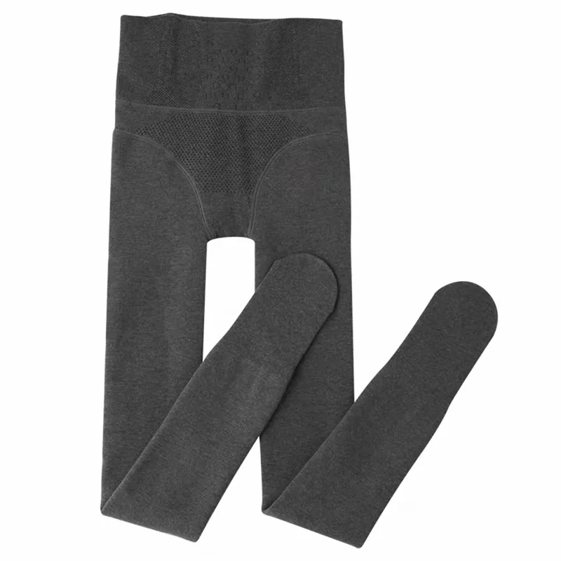 Warm Pantyhose Tights High Elastic Waist Thick Stockings Tights Striped Pantyhose Solid Color Autumn Winter Tights Tights