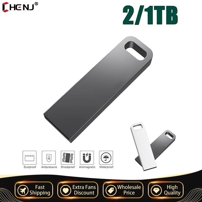 

Hot! USB Flash Drive 1TB 2.0 High Speed Pen Drive 2TB Pendrive Metal USB Memory Sticks флешка U Disk Memoria Cel Usb Stick Gift