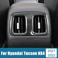 for hyundai tucson nx4 2021 2022 2023 stainless steel car rear air conditioning vent outlet frame cover trim sticker accessories