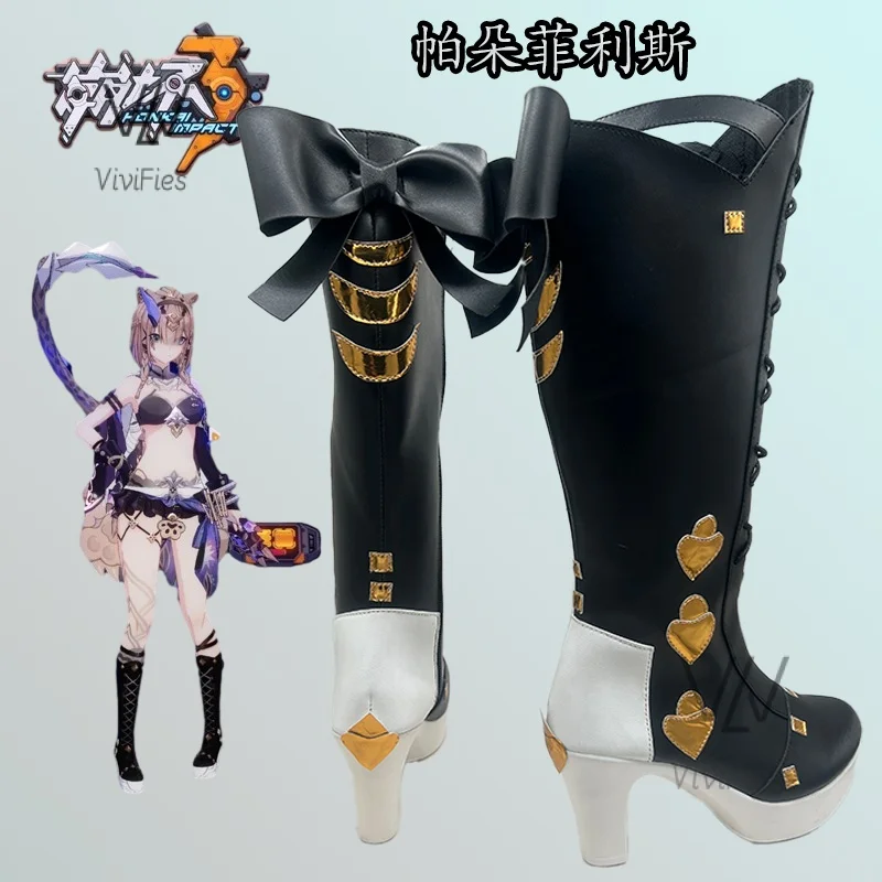 Новинка! Костюм для косплея Honkai Impact Cos Pardofelis черные модные женские ботинки на